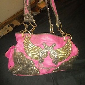 Western Studded Guns with Angel Wings "Cowgirl" Bl